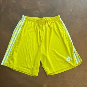 Yellow Adidas shorts